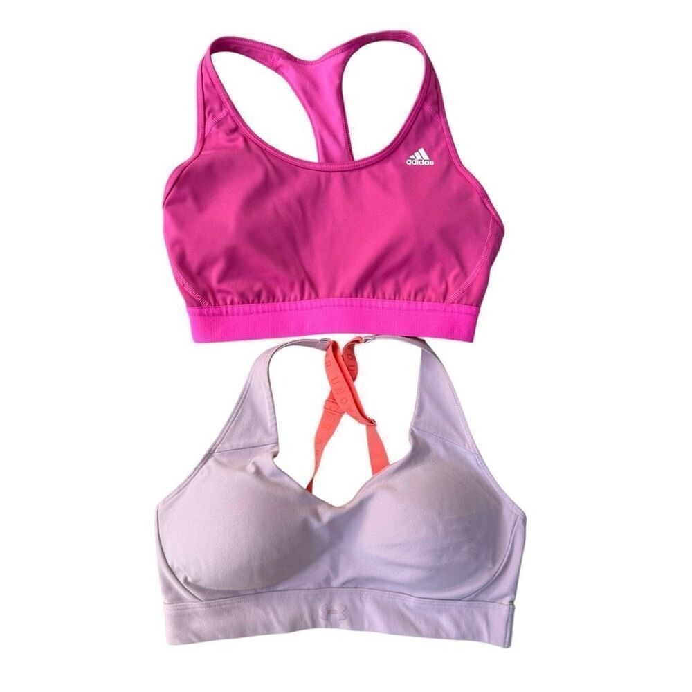 Set of 2 sports bras adidas and under armour size S